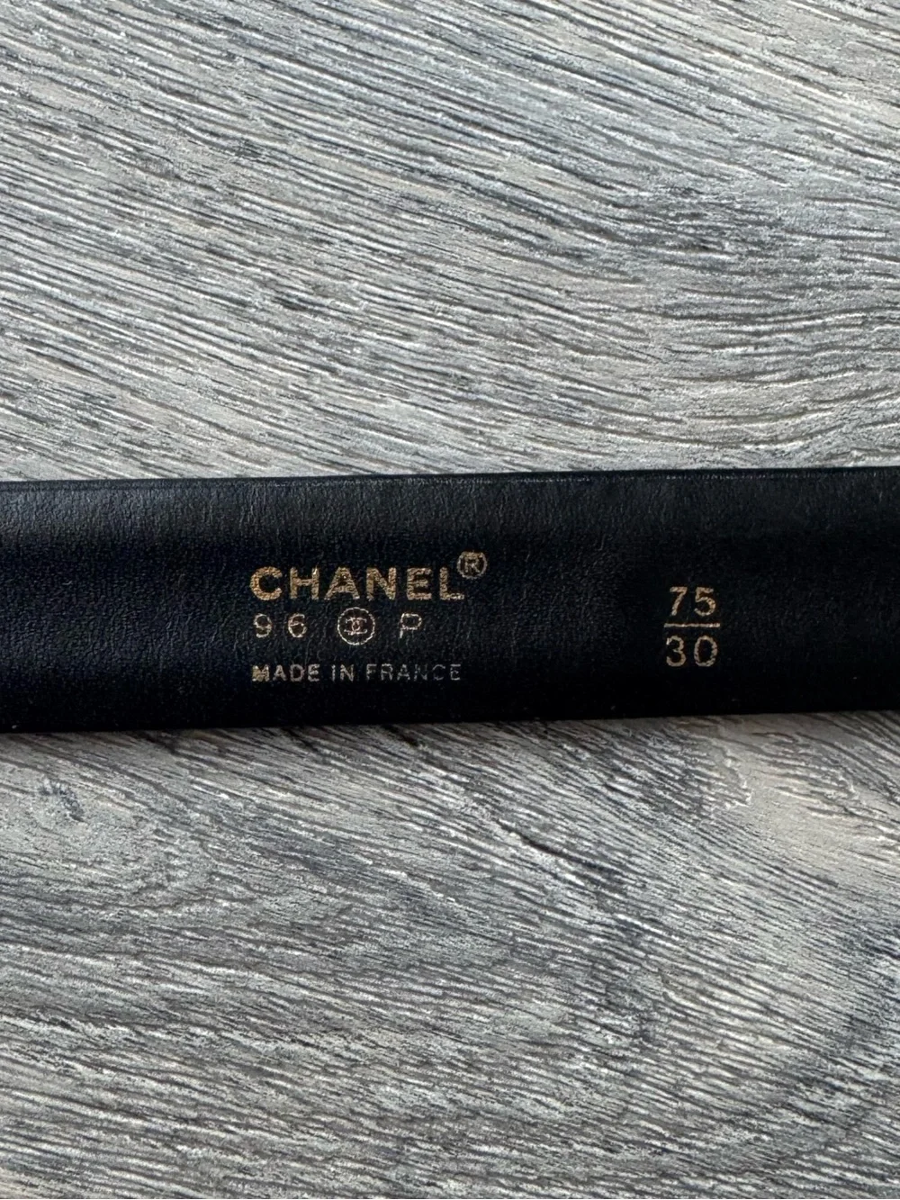 Vintage Chanel Logo Leather Belt